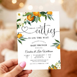 Convite Citrus Floral Baby Shower Invitation