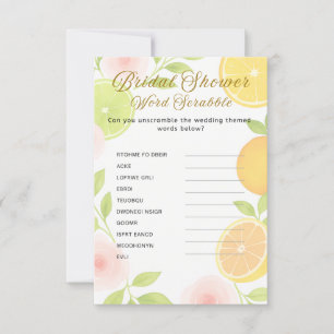 Convite Citrus Floral Chá de panela Game