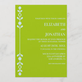 Convite Citrus Green & Coastal Blue Rehearsal Dinner