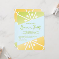 Citrus Lemon Limão Yellow Blue Summer Party