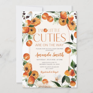Convite Citrus Orange Duas pequenas cuitas estão a caminho