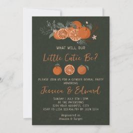 Convite Citrus Orange Green Little Cutil Gender Revement