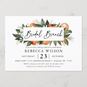 Convite Citrus Theme Rustic Bridal Brunitation