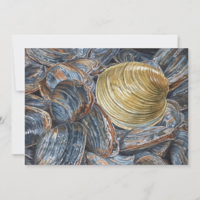 Convite Clams and Quahog Art Postcard (Frente)