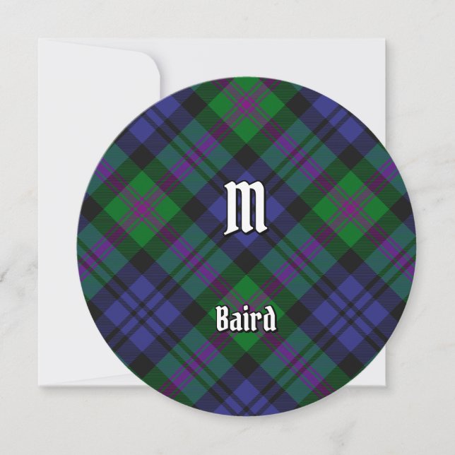 Convite Clan Baird Tartan (Frente)