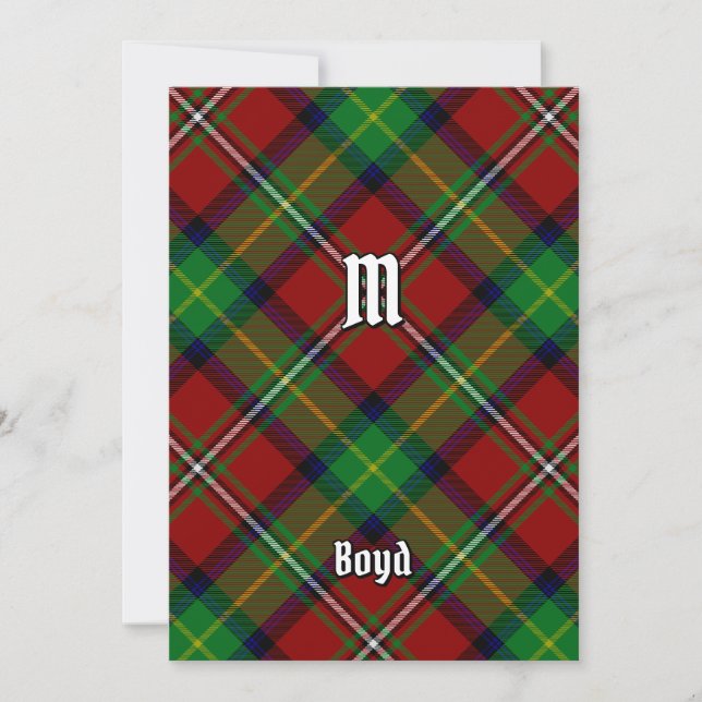 Convite Clan Boyd Tartan (Frente)