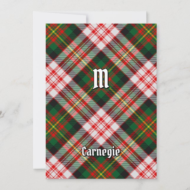 Convite Clan Carnegie Dress Tartan (Frente)