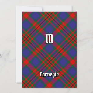 Convite Clan Carnegie Tartan