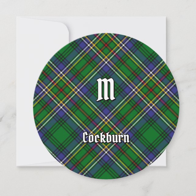 Convite Clan Cockburn Tartan (Frente)
