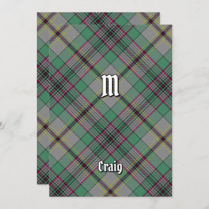Convite Clan Craig Tartan