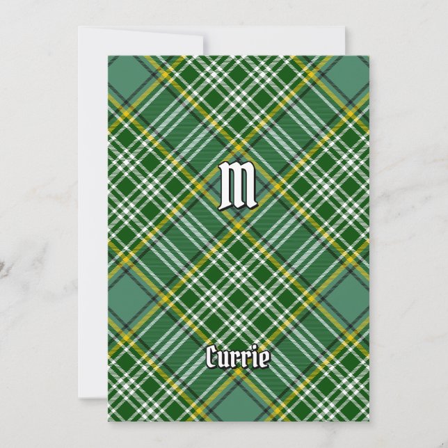 Convite Clan Currie Tartan (Frente)