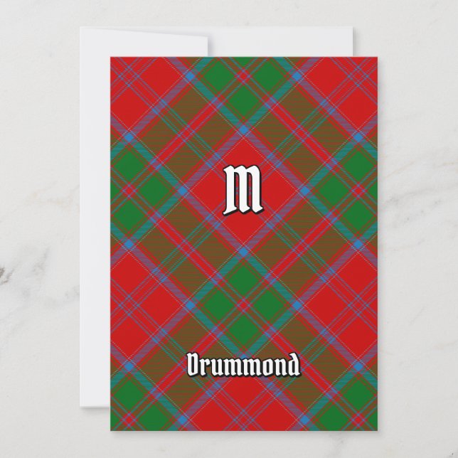 Convite Clan Drummond Tartan (Frente)