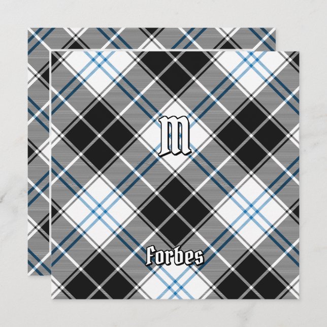 Convite Clan Forbes Vestido Tartan (Frente/Verso)