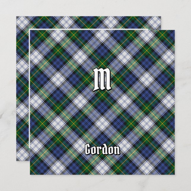 Convite Clan Gordon Dress Tartan (Frente/Verso)