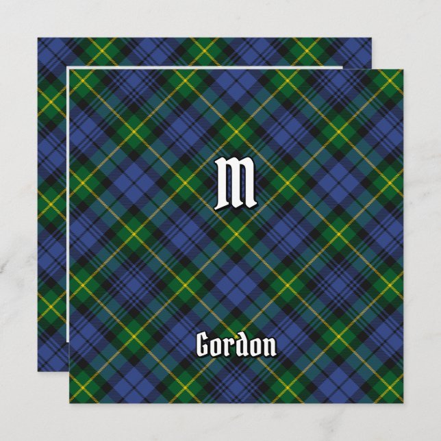 Convite Clan Gordon Tartan (Frente/Verso)