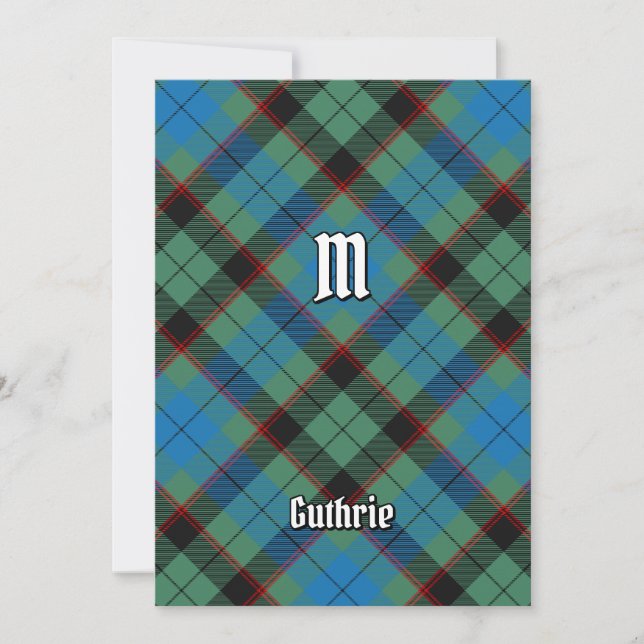 Convite Clan Guthrie Tartan (Frente)