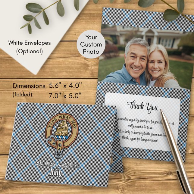 Convite Clan Haig Crest over Tartan (Criador carregado)