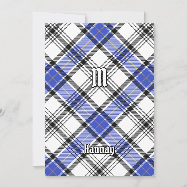 Convite Clan Hannay Tartan (Frente)