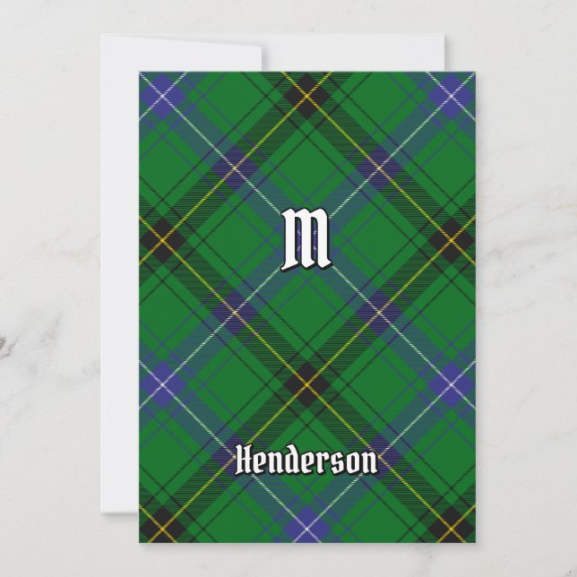 Convite Clan Henderson Tartan (Frente)