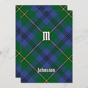 Convite Clan Johnston Tartan