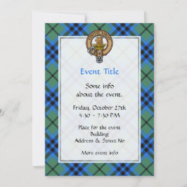 Convite Clan Keith Crest sobre Tartan