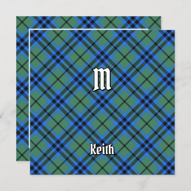 Convite Clan Keith Tartan (Frente/Verso)