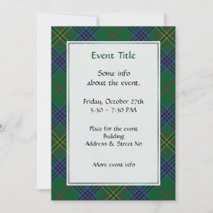Convite Clan Kennedy Tartan