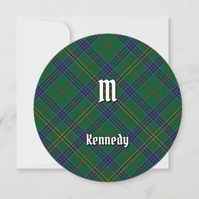 Convite Clan Kennedy Tartan (Frente)