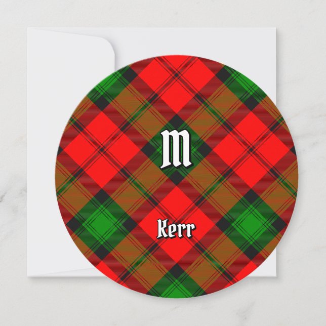 Convite Clan Kerr Tartan (Frente)
