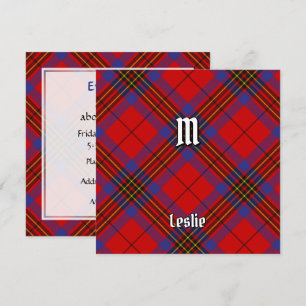 Convite Clan Leslie Red Tartan