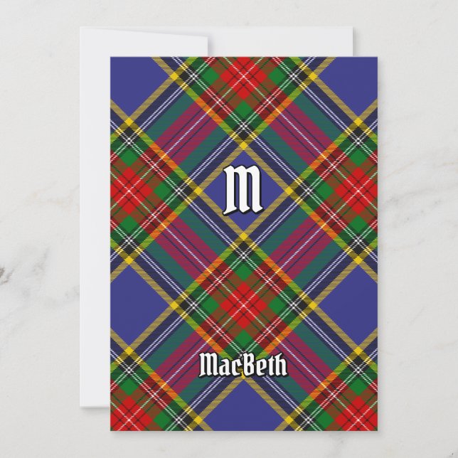 Convite Clan MacBeth Tartan (Frente)