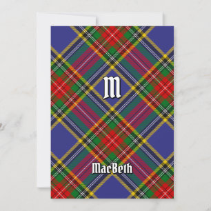 Convite Clan MacBeth Tartan
