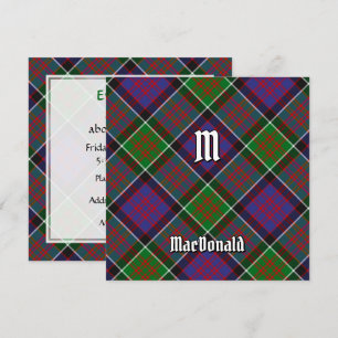 Convite Clan MacDonald do Clanranald Tartan