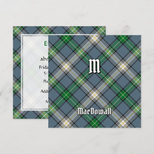 Convite Clan MacDowall Tartan
