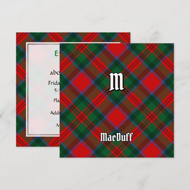 Convite Clan MacDuff Tartan (Frente/Verso)