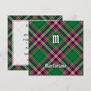 Convite Clan MacFarlane Modern caçando Tartan
