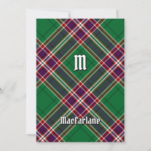 Convite Clan MacFarlane Modern caçando Tartan