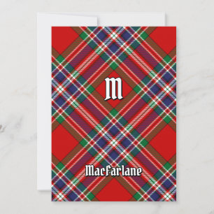 Convite Clan MacFarlane Red Tartan