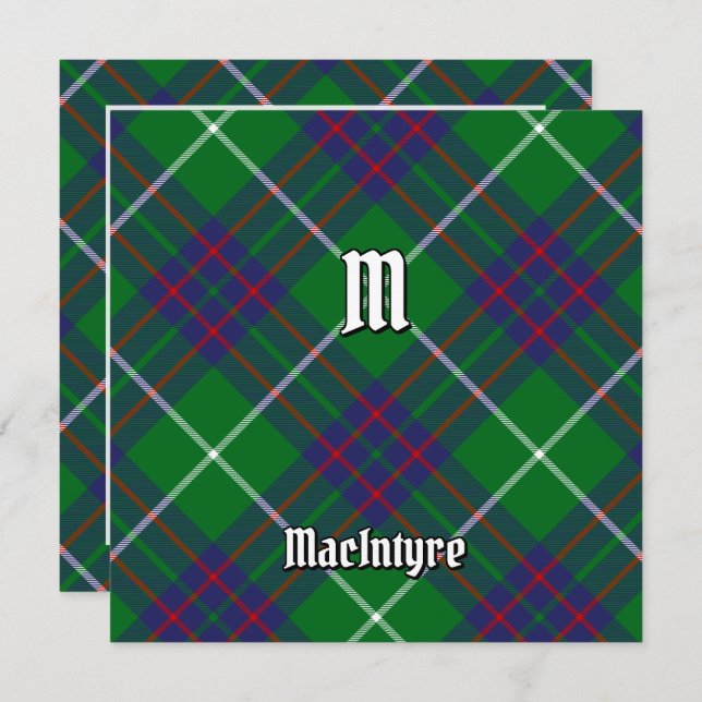 Convite Clan MacIntyre Tartan (Frente/Verso)