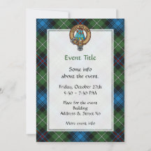 Clan MacKenzie Crest sobre Tartan