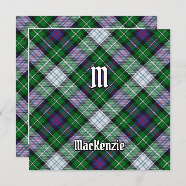Convite Clan MacKenzie Dress Tartan (Frente/Verso)