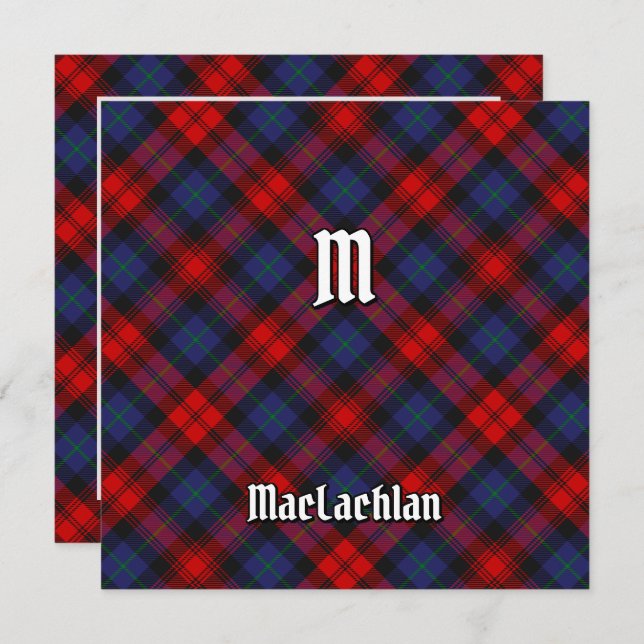 Convite Clan MacLachlan Tartan (Frente/Verso)
