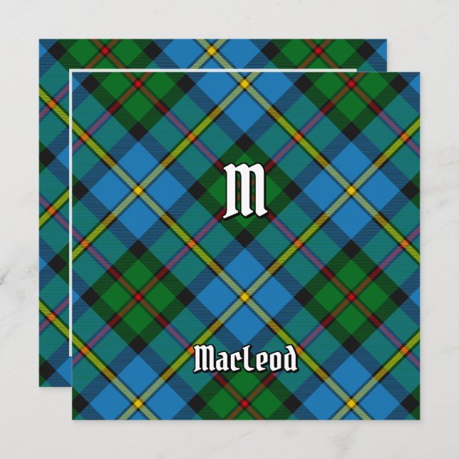 Convite Clan MacLeod caçando Tartan (Frente/Verso)