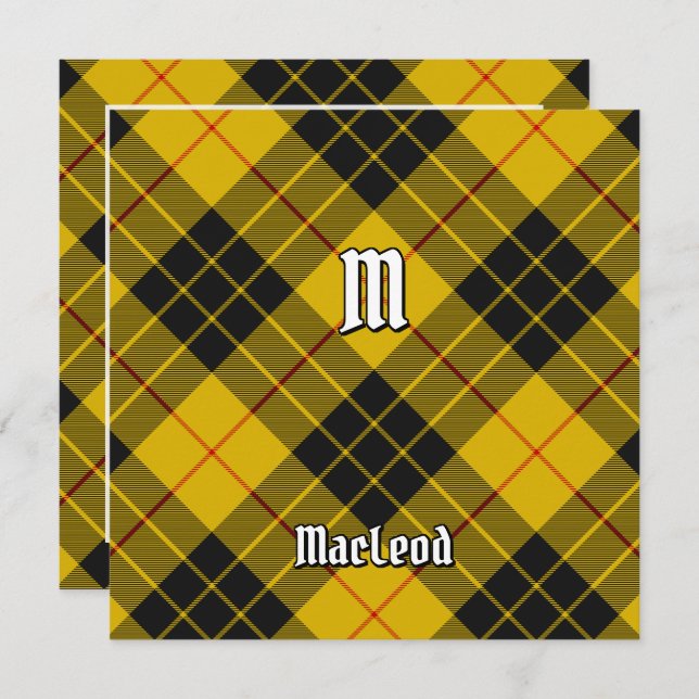 Convite Clan Macleod de Lewis Tartan (Frente/Verso)