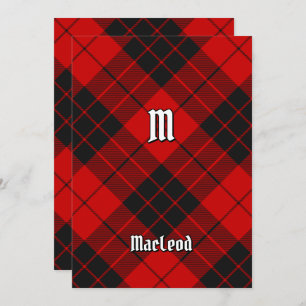 Convite Clan Macleod de Raasay Tartan