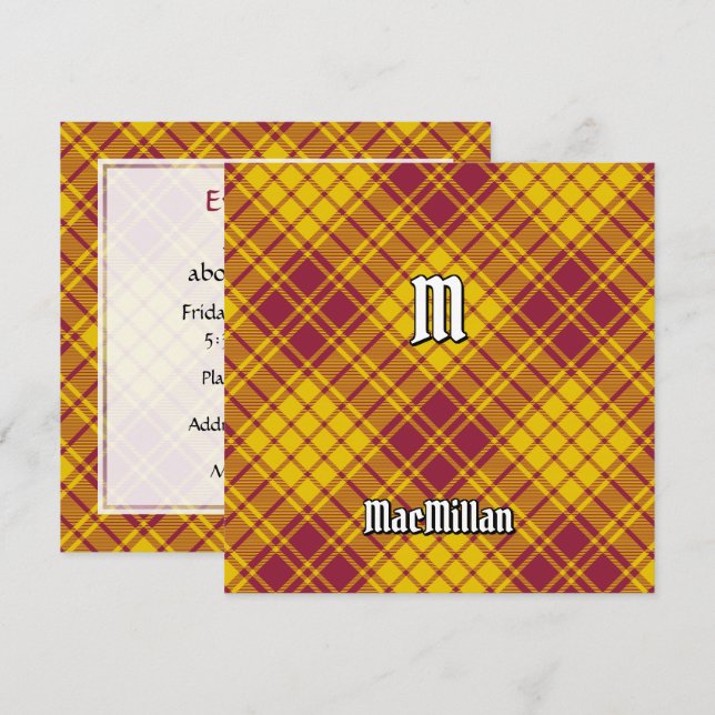 Convite Clan MacMillan Dress Tartan (Frente/Verso)