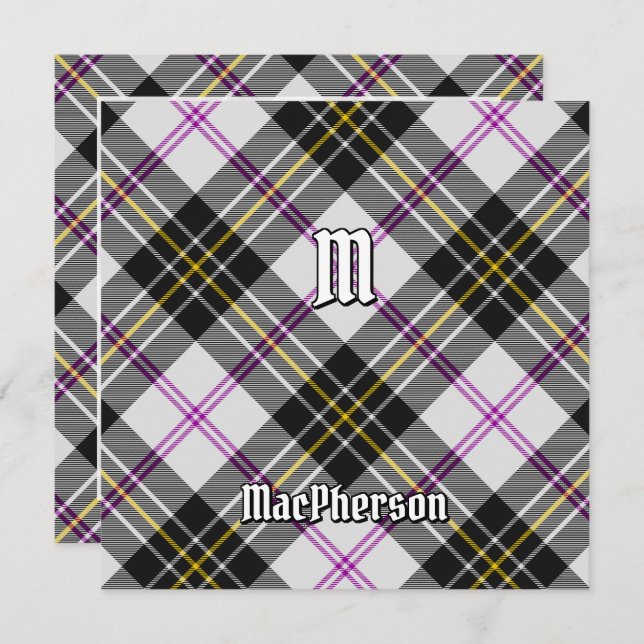 Convite Clan MacPherson Dress Tartan (Frente/Verso)