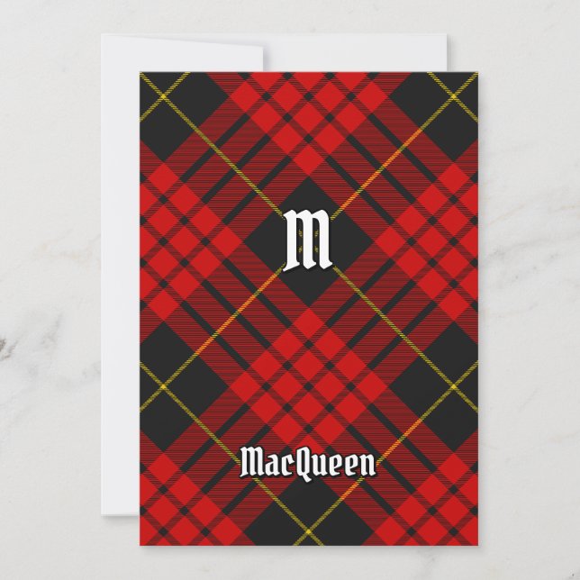 Convite Clan MacQueen Tartan (Frente)