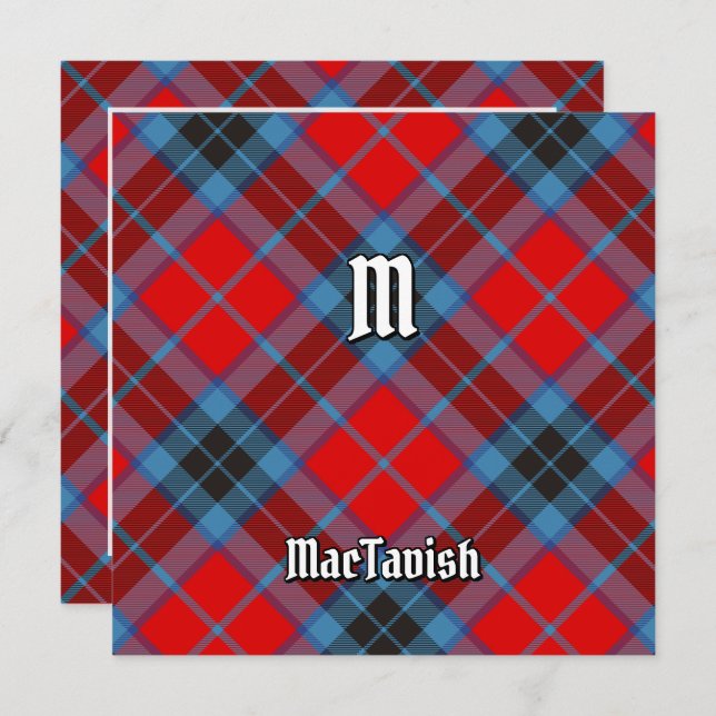 Convite Clan MacTavish Tartan (Frente/Verso)