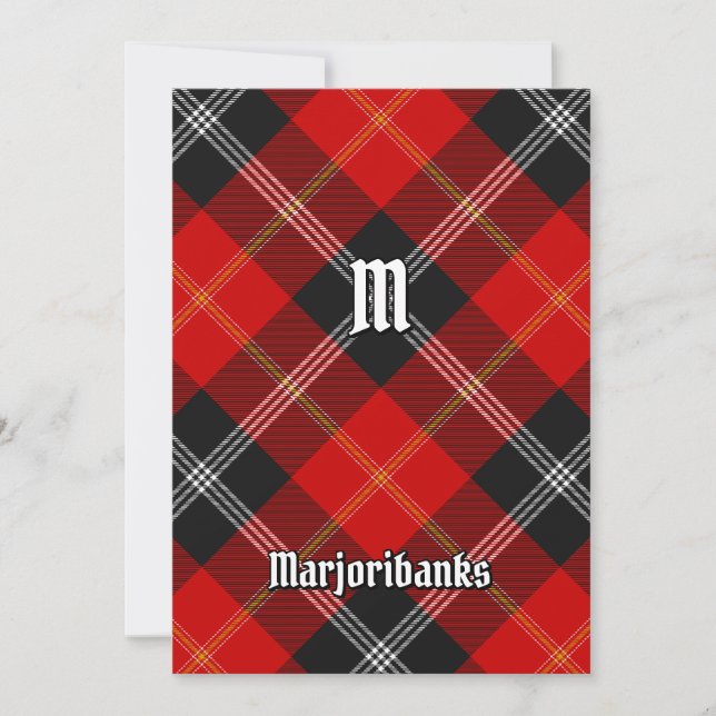 Convite Clan Marjoribanks Tartan (Frente)